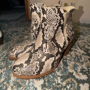 Snakeskin Ankle Boots